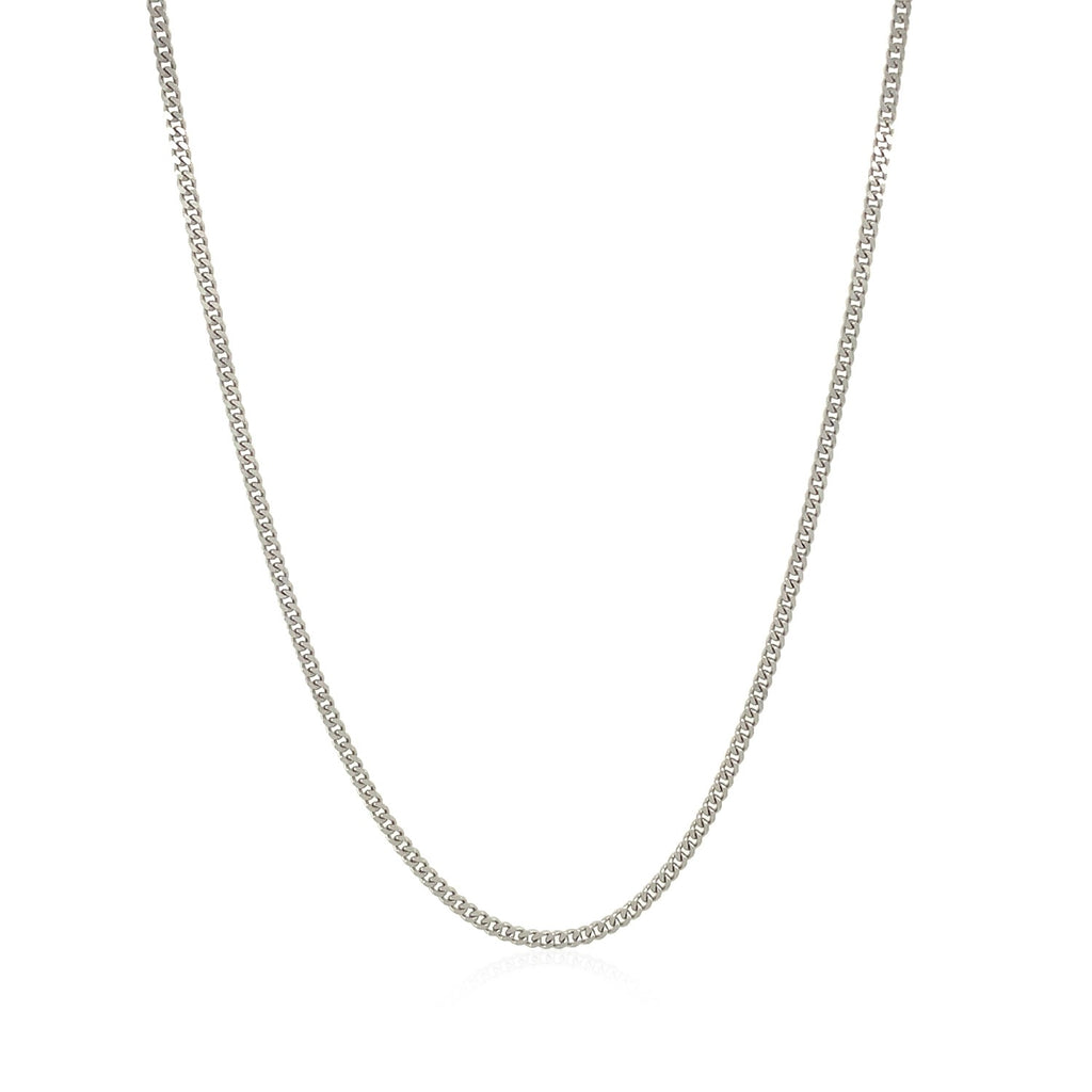10k White Gold Gourmette Chain  (1.40 mm) | BIJOLINA