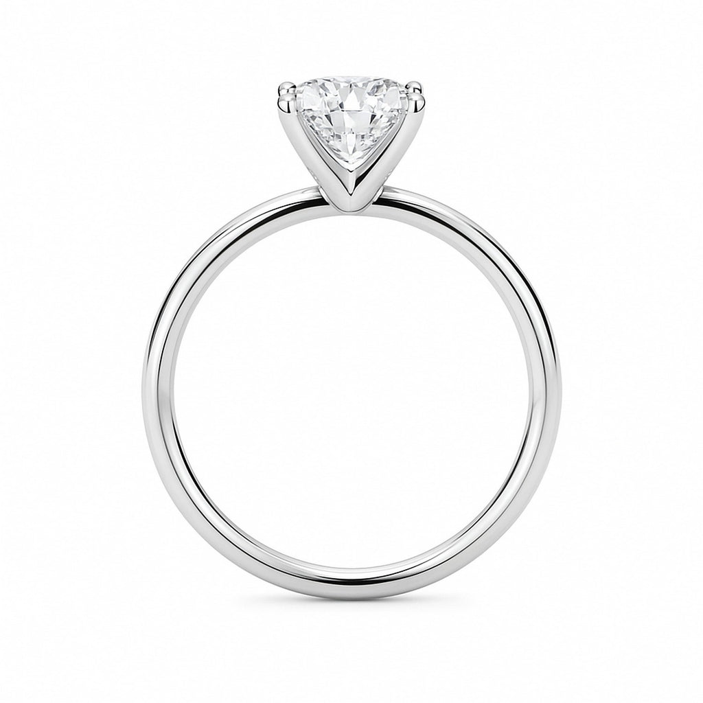 1 Carat Cushion Lab Grown IGI G/VS1 Diamond Solitaire Ring in 10K White Gold