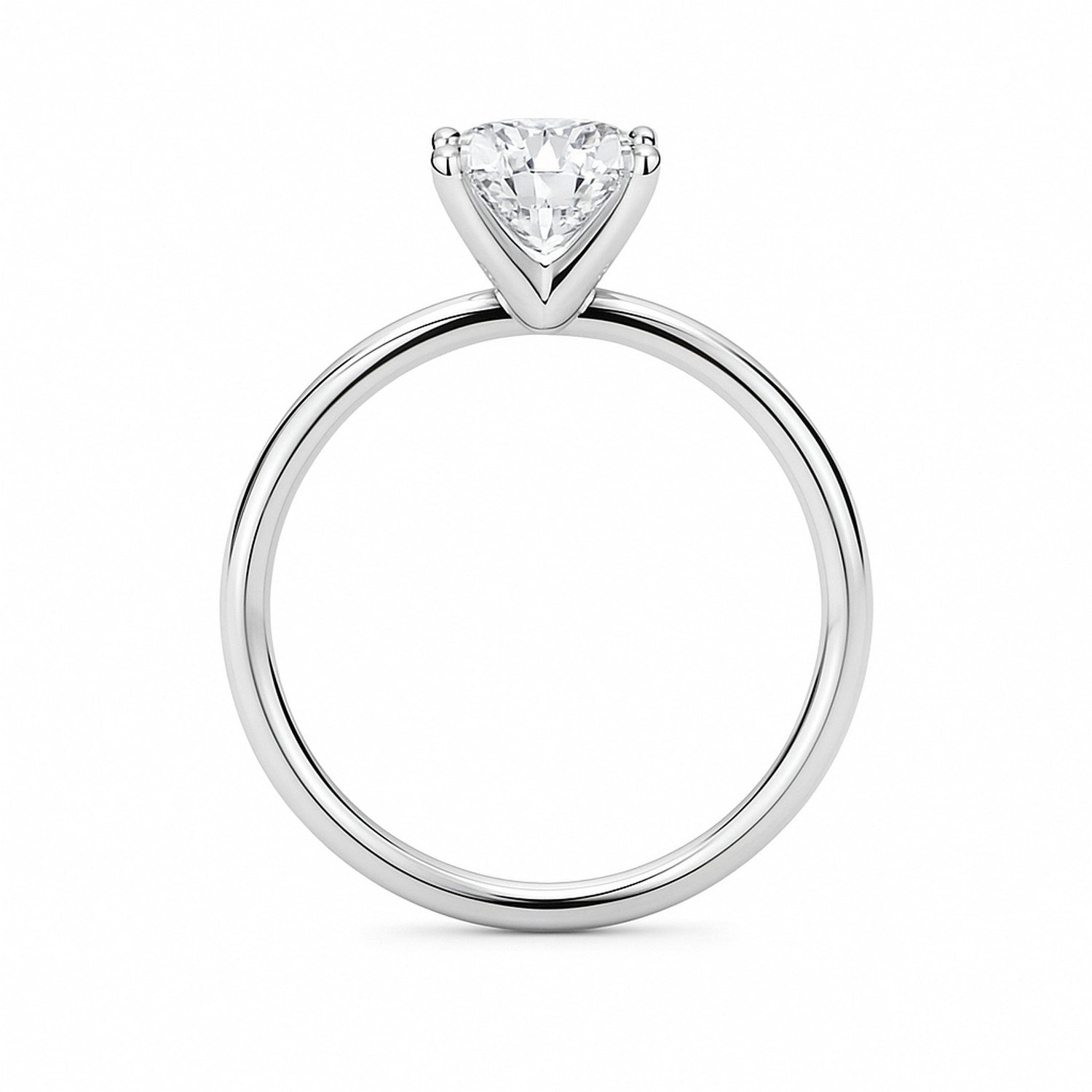 1 Carat Cushion Lab Grown IGI G/VS1 Diamond Solitaire Ring in 10K White Gold
