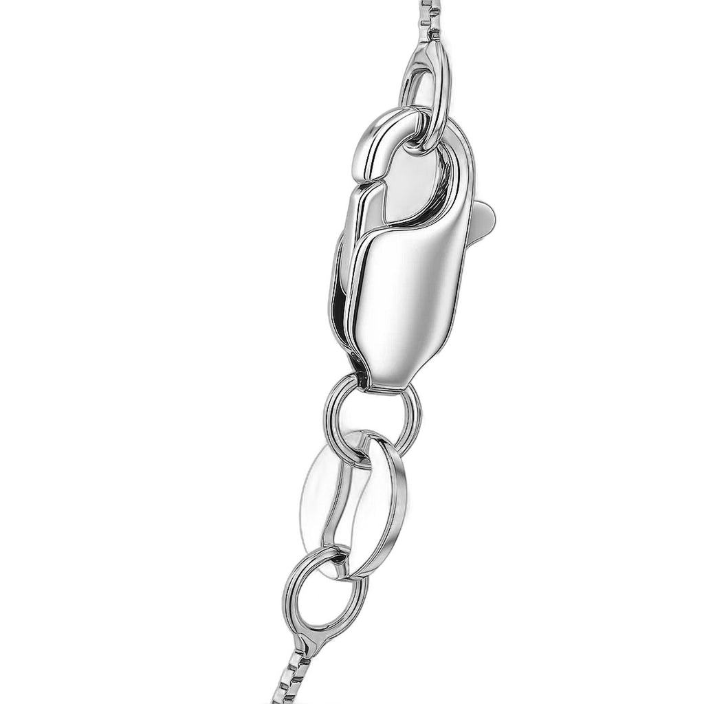 14k White Gold Classic Box Chain (0.60 mm)