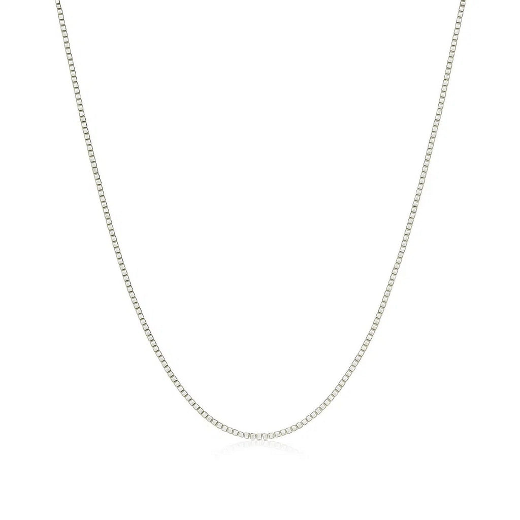 14k White Gold Classic Box Chain (0.60 mm)