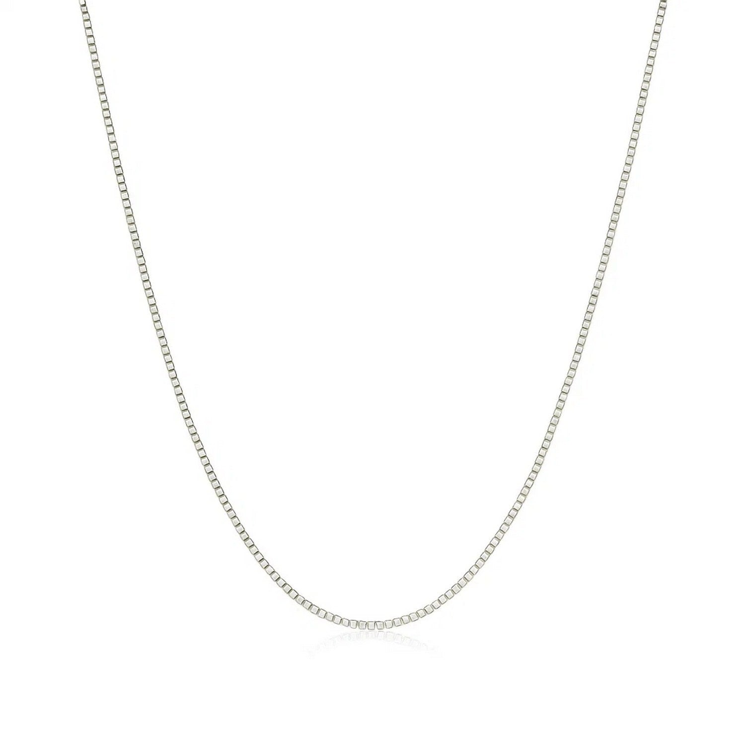 14k White Gold Classic Box Chain (0.60 mm)