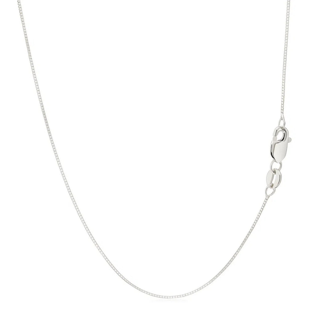 14k White Gold Classic Box Chain (0.60 mm)
