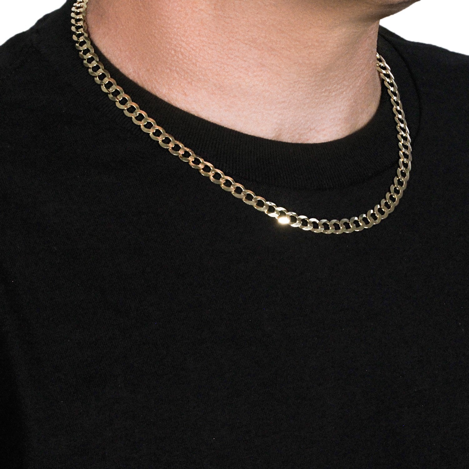 10k Yellow Gold Curb Chain (7.00 mm)