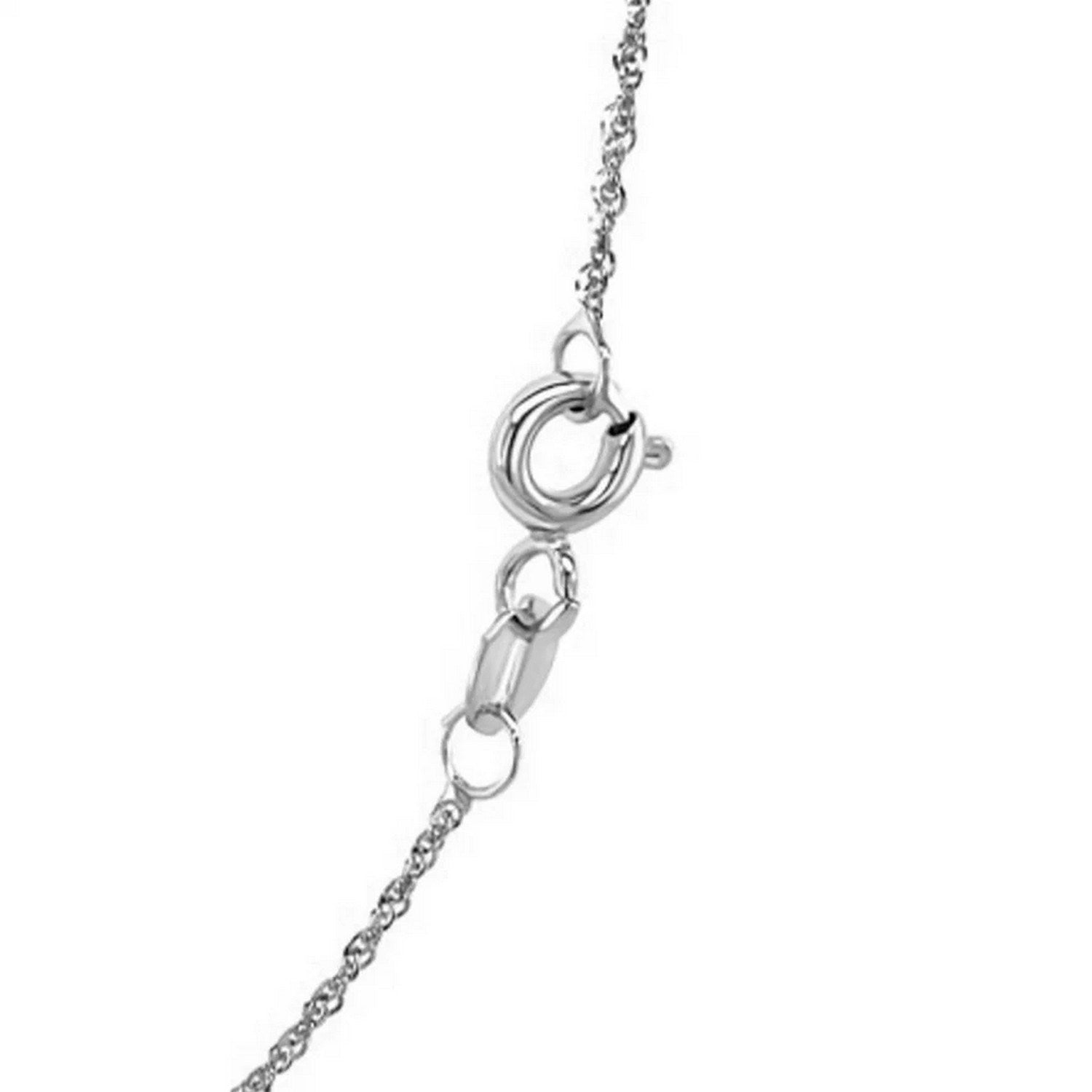 14k White Gold Singapore Chain (1.10 mm)