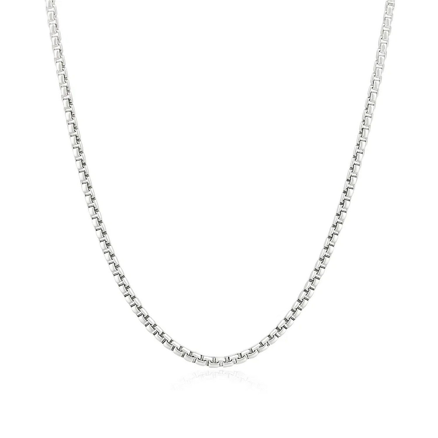 14k White Gold Round Box Chain (1.8 mm)