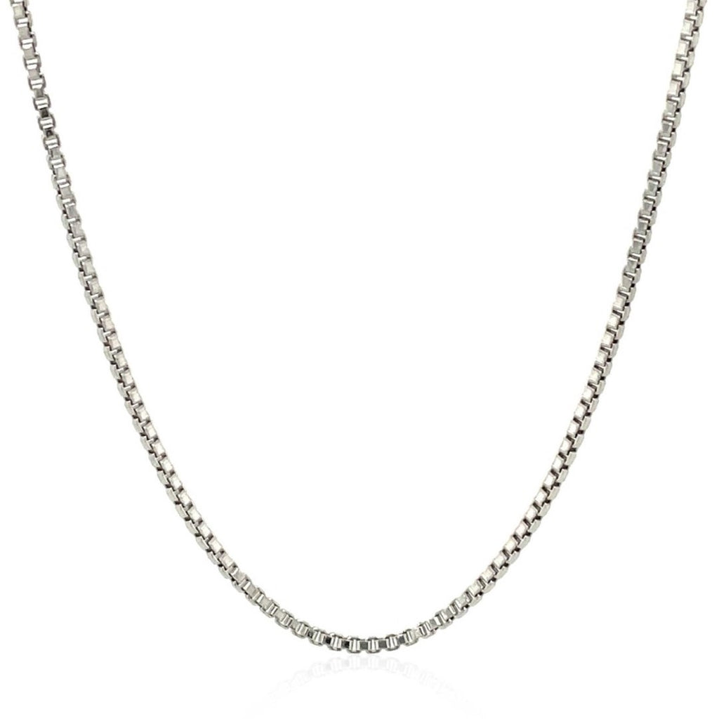 Sterling Silver Rhodium Plated Box Chain (1.80 mm)