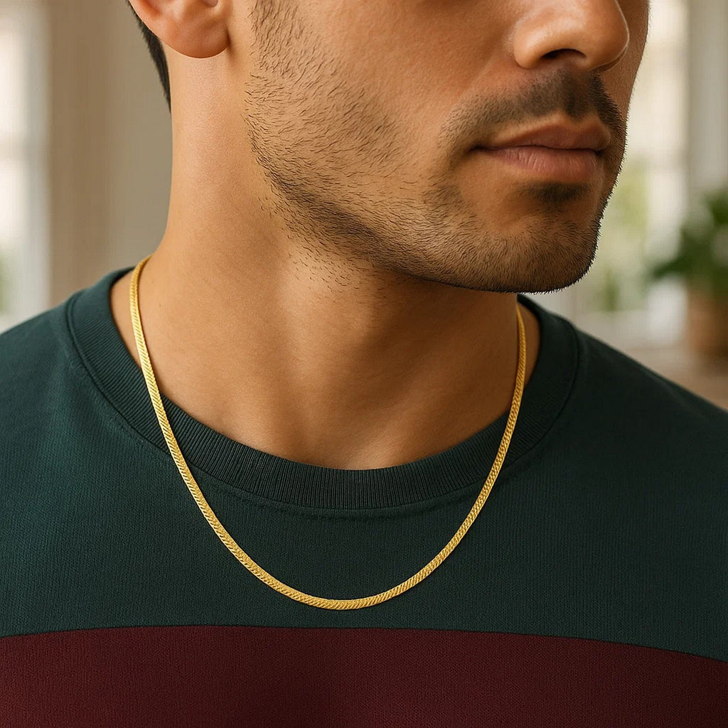 14k Yellow Gold Super Flex Herringbone Chain (2.80 mm)