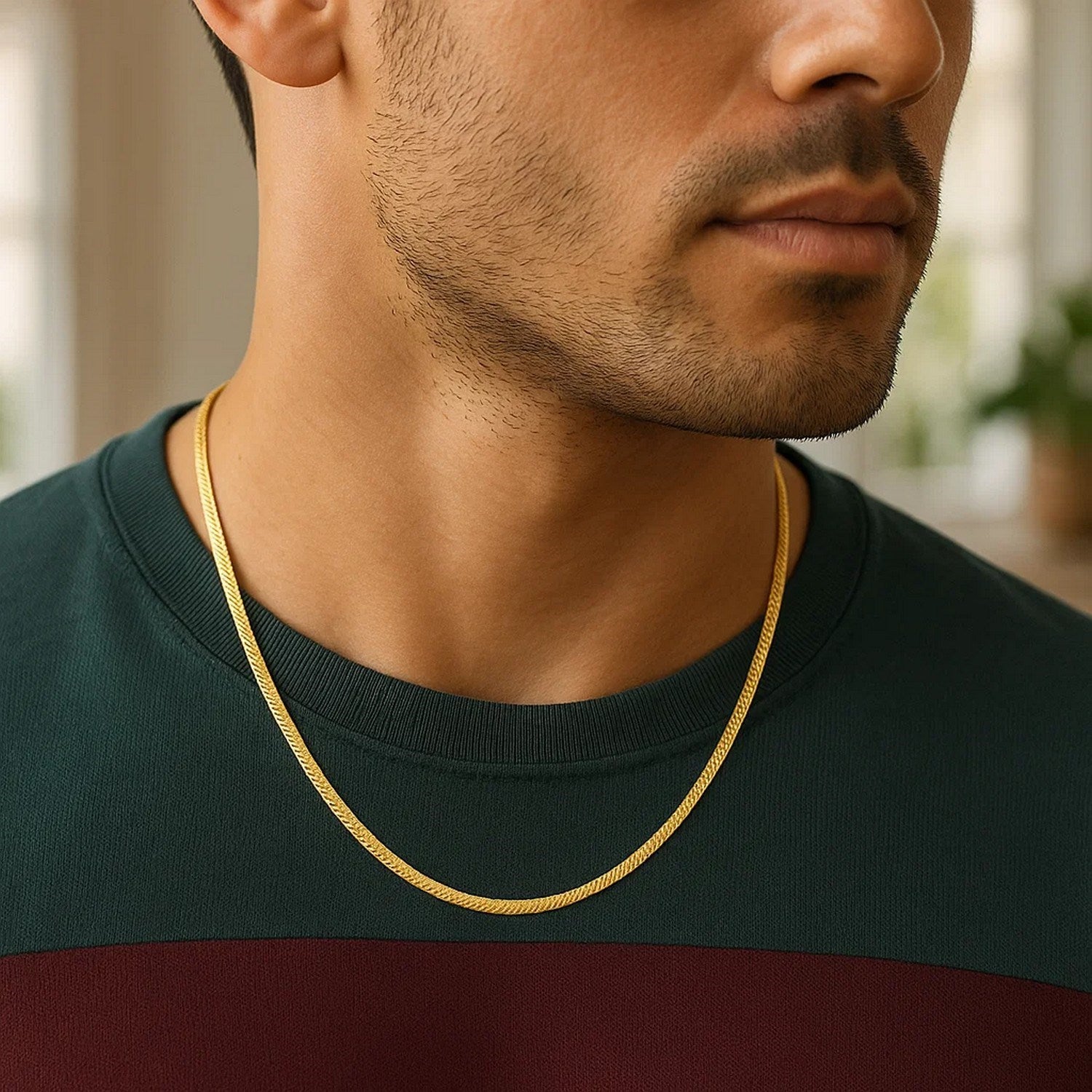 14k Yellow Gold Super Flex Herringbone Chain (2.80 mm)