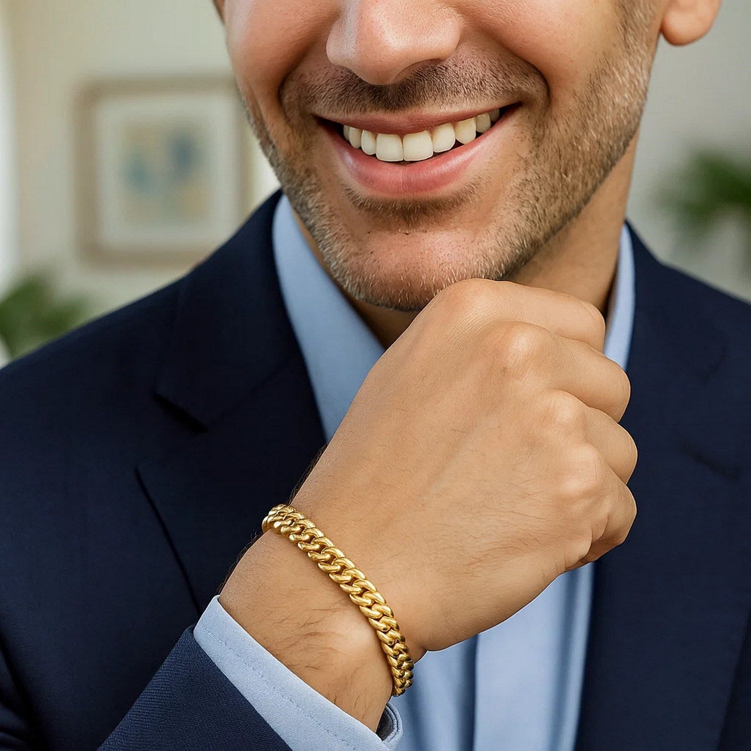 10k Yellow Gold Classic Miami Cuban Solid Bracelet (6.10 mm)