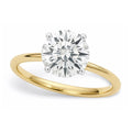 1 1/2 Carat Round Lab Grown IGI G/VS1 Diamond Solitaire Ring in 10K Yellow Gold | BIJOLINA