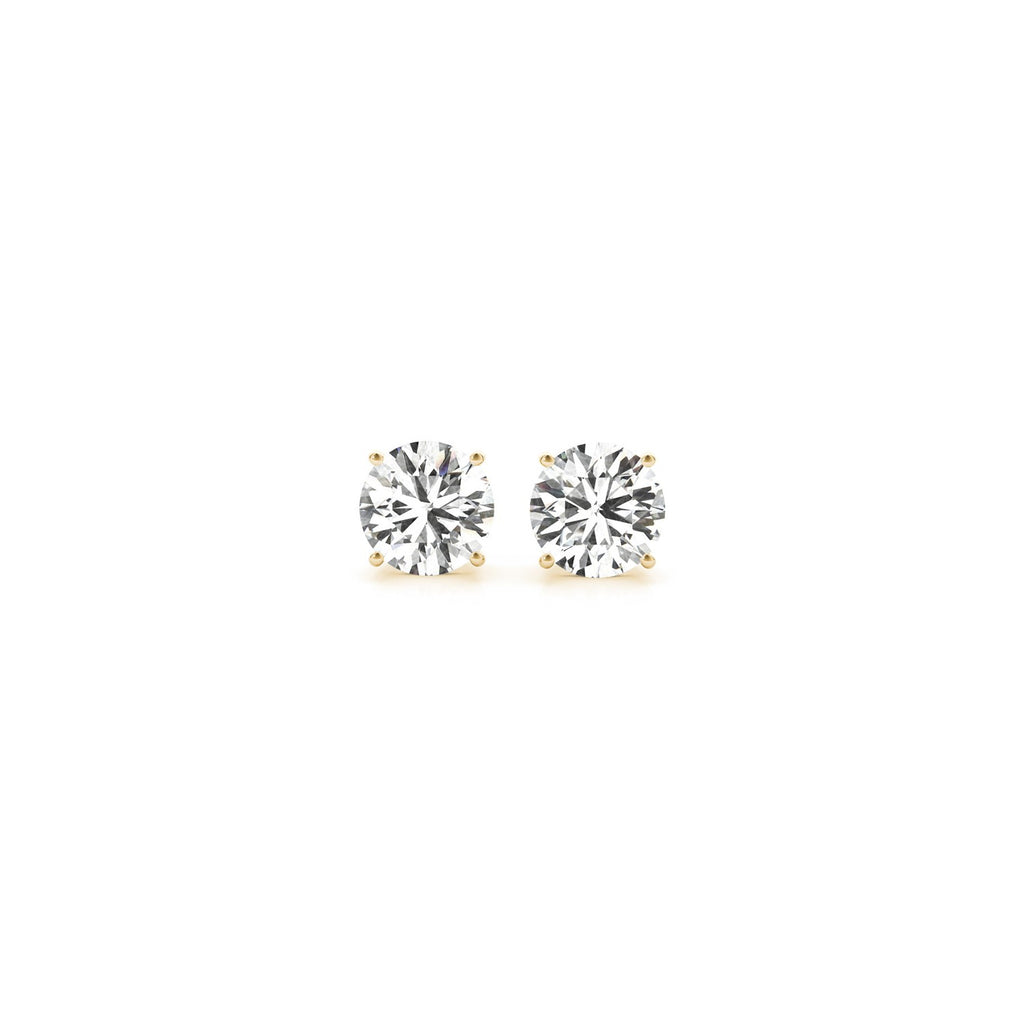 1 cttw Certified IGI Lab Grown Round Diamond Earrings 14k Yellow Gold (G/VS2) | BIJOLINA
