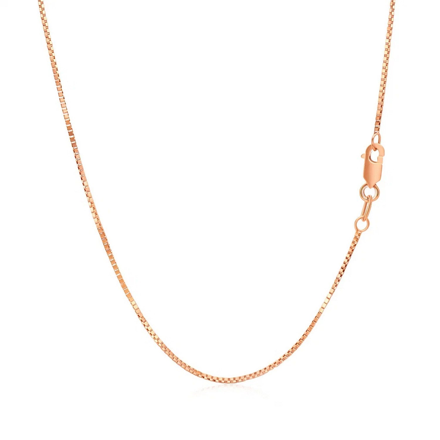 14k Rose Gold Classic Box Chain (0.73 mm)
