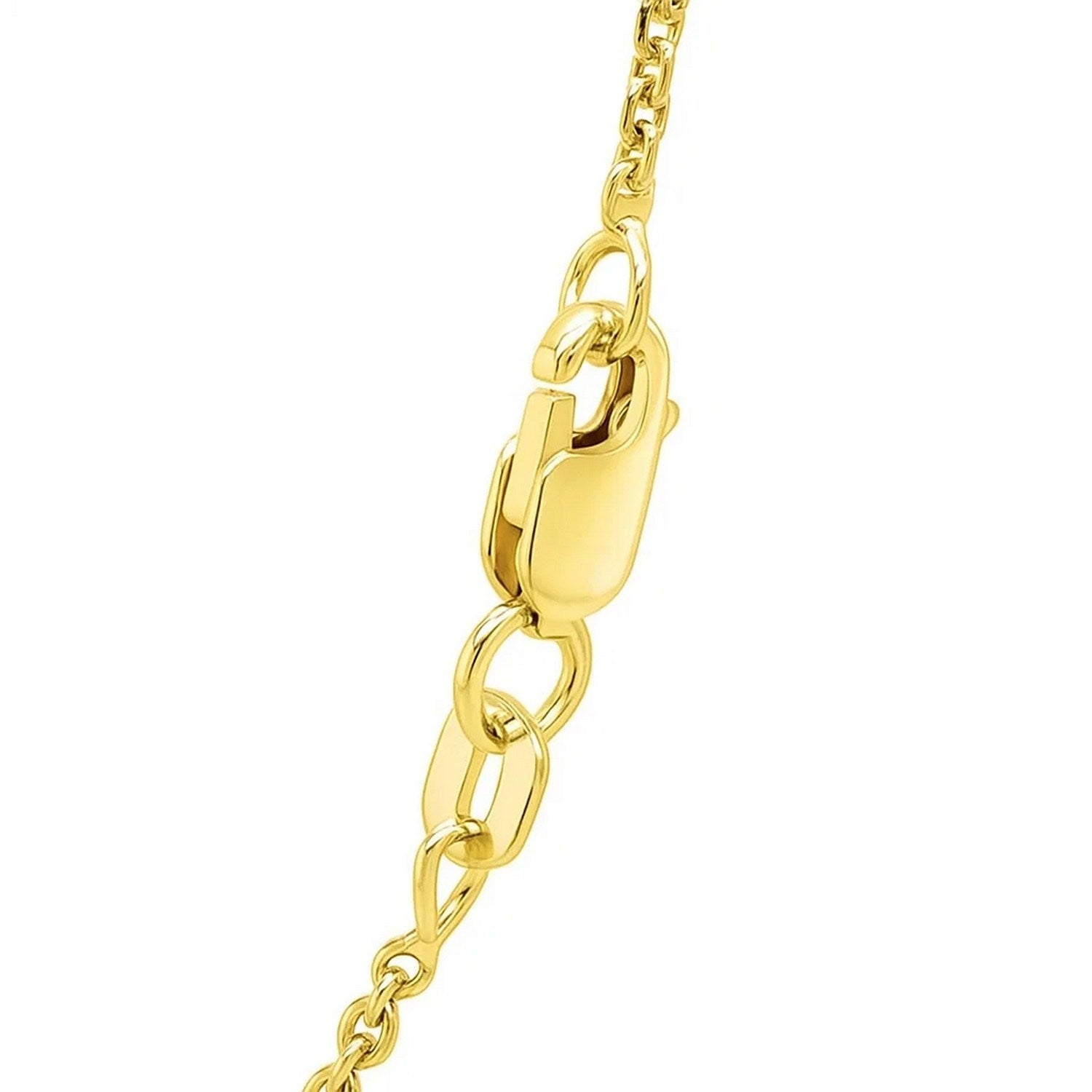 14k Yellow Gold Diamond Cut Cable Link Chain (1.30 mm)