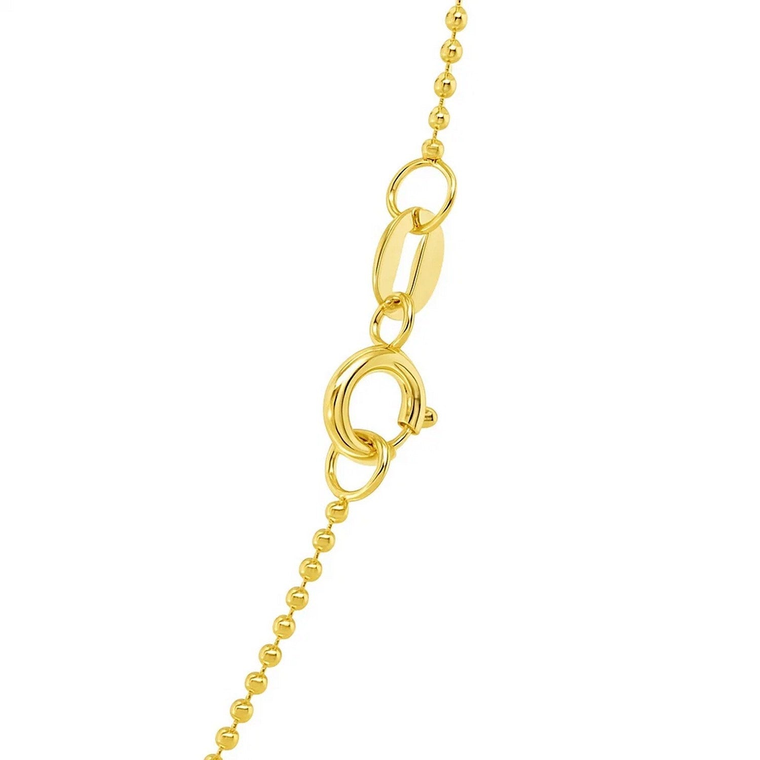14k Yellow Gold Diamond-Cut Bead Chain (0.90 mm)