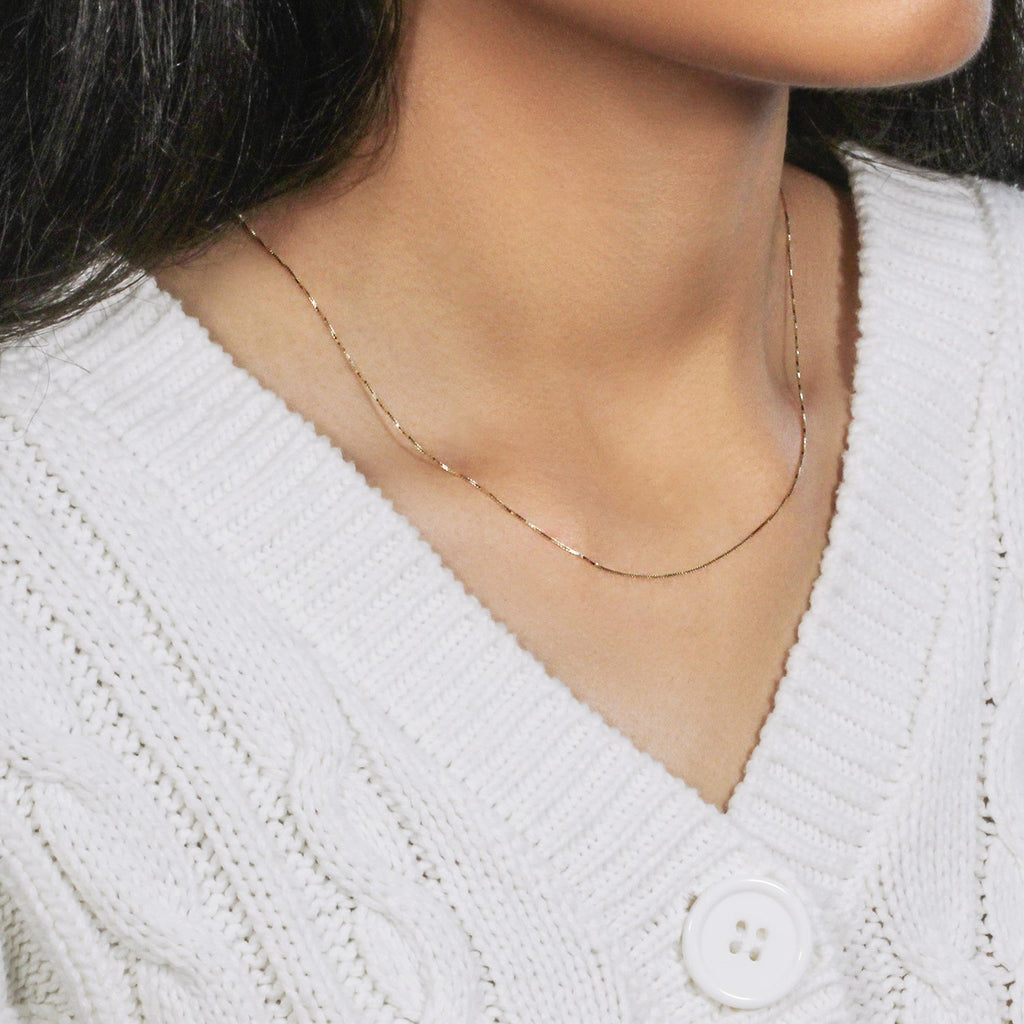 10k Yellow Gold Classic Box Chain (0.60 mm)