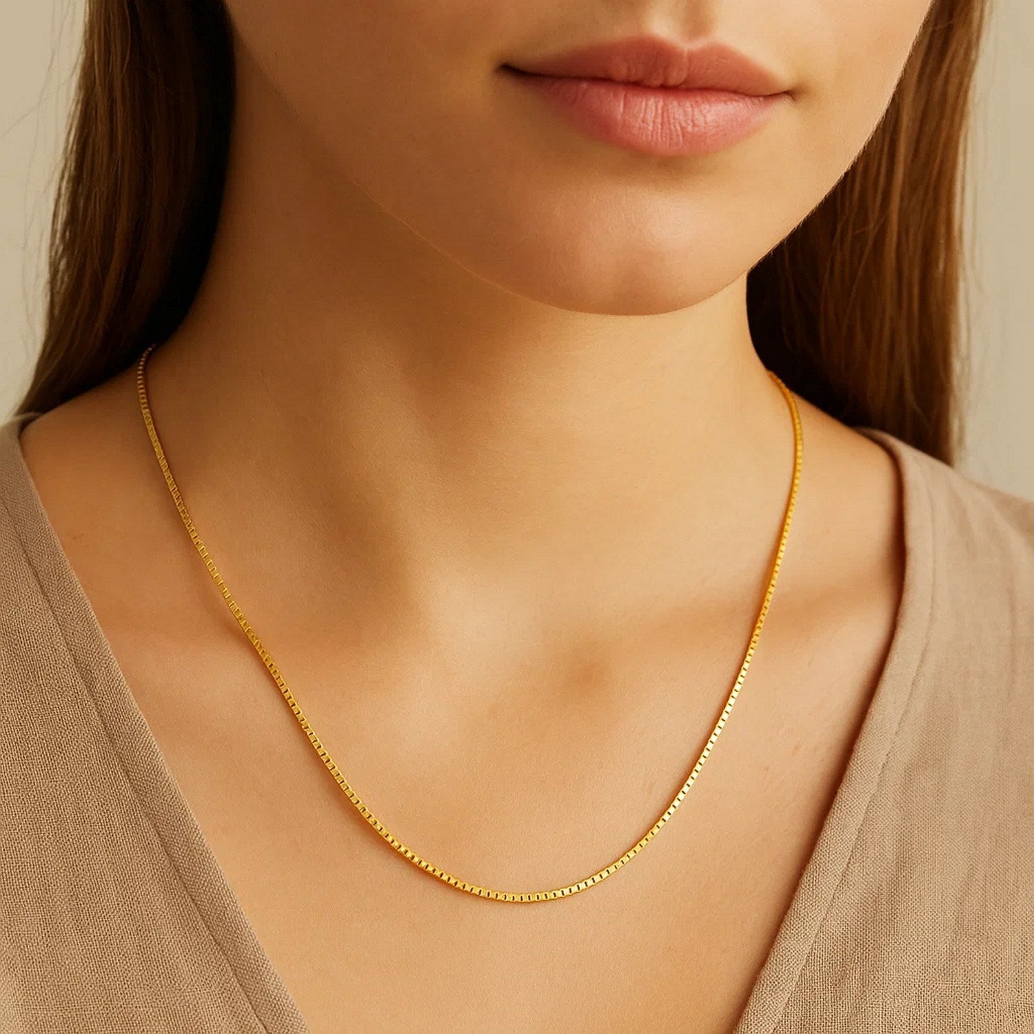 10k Yellow Gold Classic Box Chain (0.60 mm)
