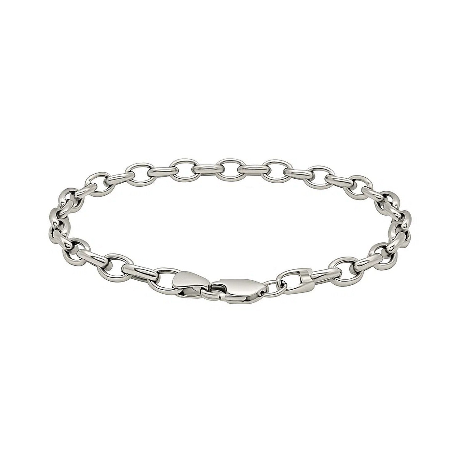 14k White Gold Oval Rolo Bracelet  (4.60 mm)