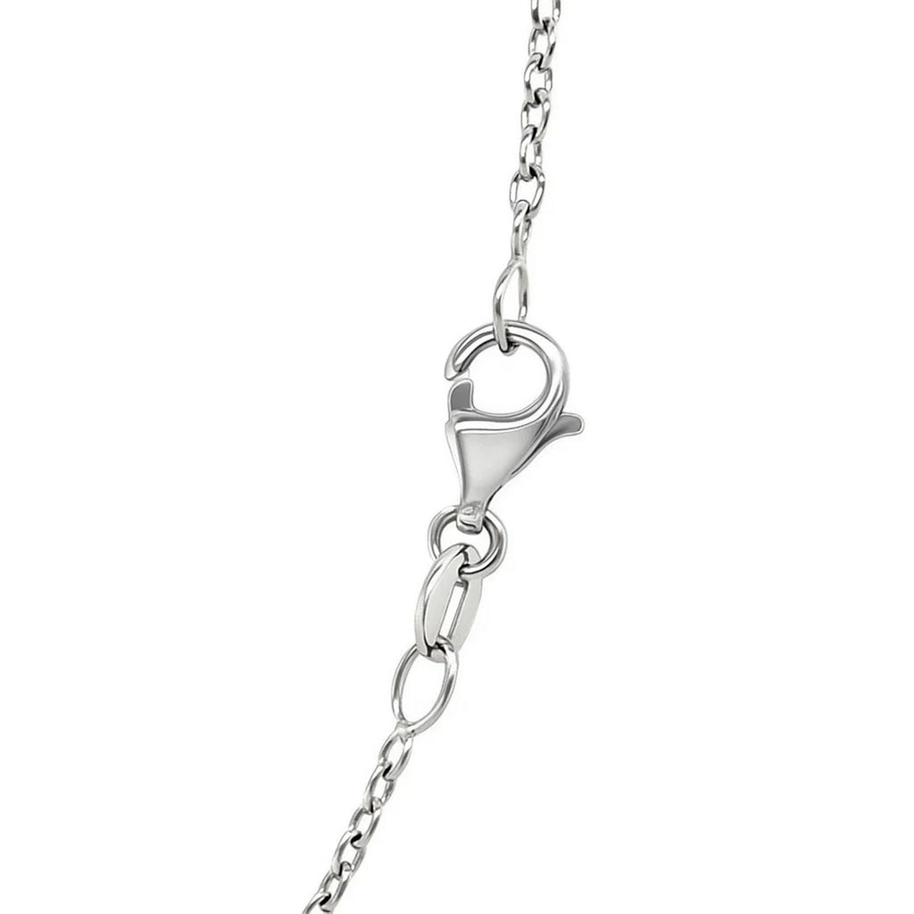 14k White Gold Oval Cable Link Chain (1.50 mm)