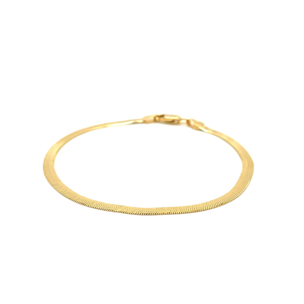 14k Yellow Gold Super Flex Herringbone Bracelet (2.80 mm) | BIJOLINA