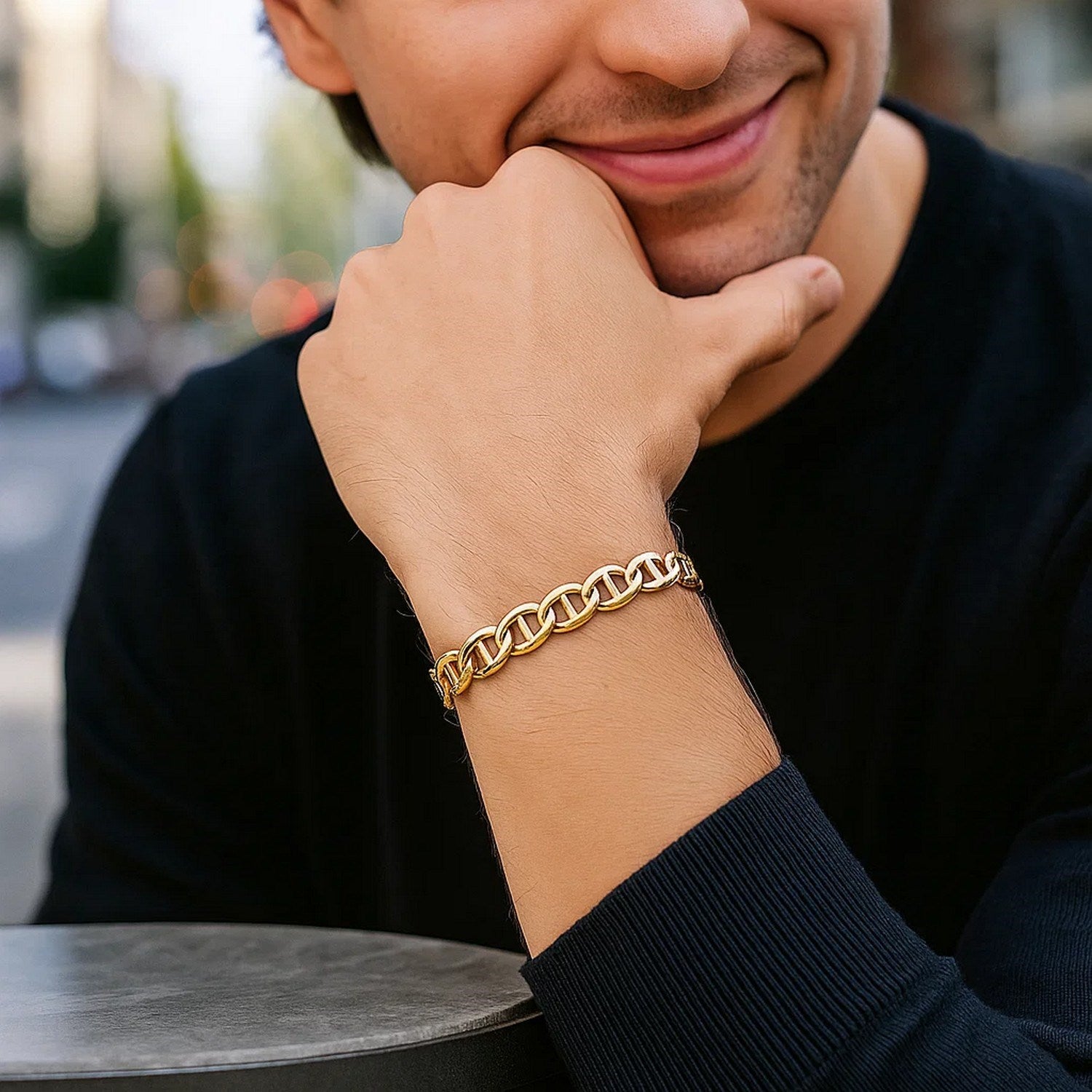 14k Yellow Gold Mariner Link Bracelet (6.30 mm)