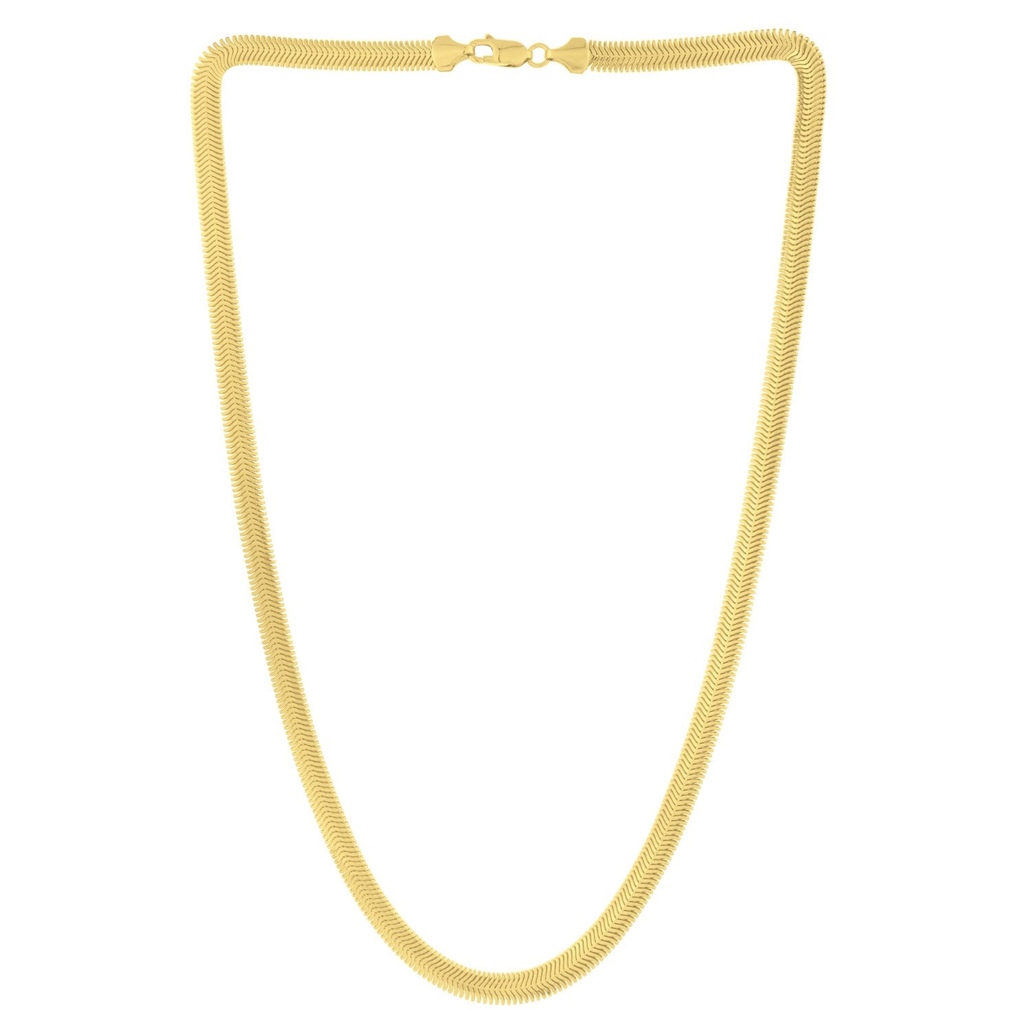 14K Yellow Gold Oval Snake Chain (5.30 mm)