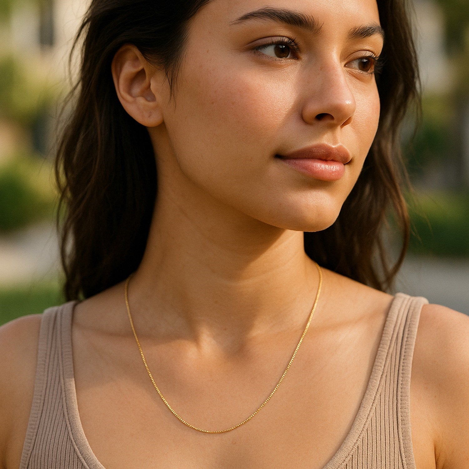 14k Yellow Gold Classic Box Chain (0.45 mm)