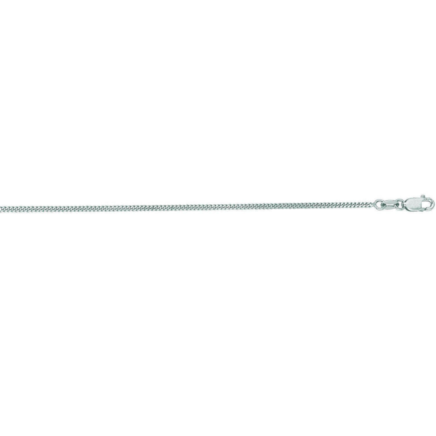 14k White Gold Gourmette Chain (1.40 mm)