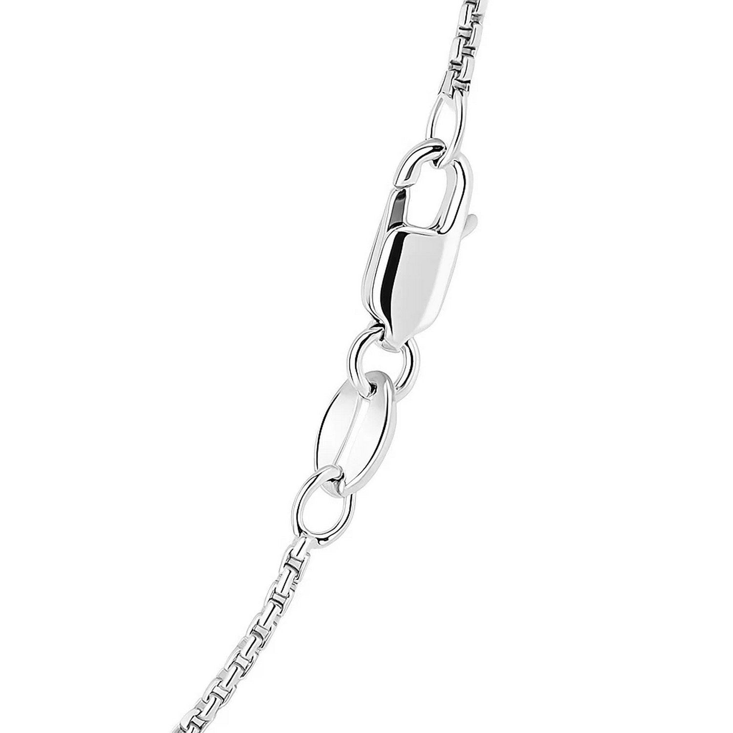 14k White Gold Round Box Chain (1.3 mm)