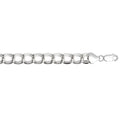 Sterling Silver Ridged Circular Chain Bracelet with Rhodium Plating (6.00 mm) - .925 Sterling Silver | BIJOLINA