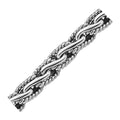 Oxidized Sterling Silver Mens Chain Bracelet in a Cable Motif (8.50 mm) - .925 Sterling Silver | BIJOLINA