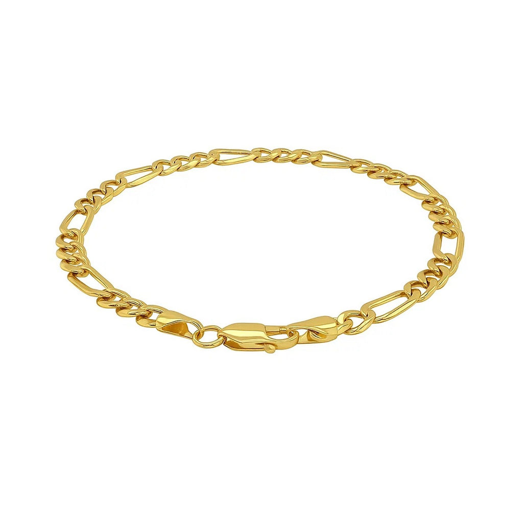 14k Yellow Gold Lite Figaro Bracelet (5.60 mm) | BIJOLINA