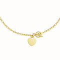 Toggle Bracelet with Heart Charm in 14k Yellow Gold (4.80 mm) | BIJOLINA