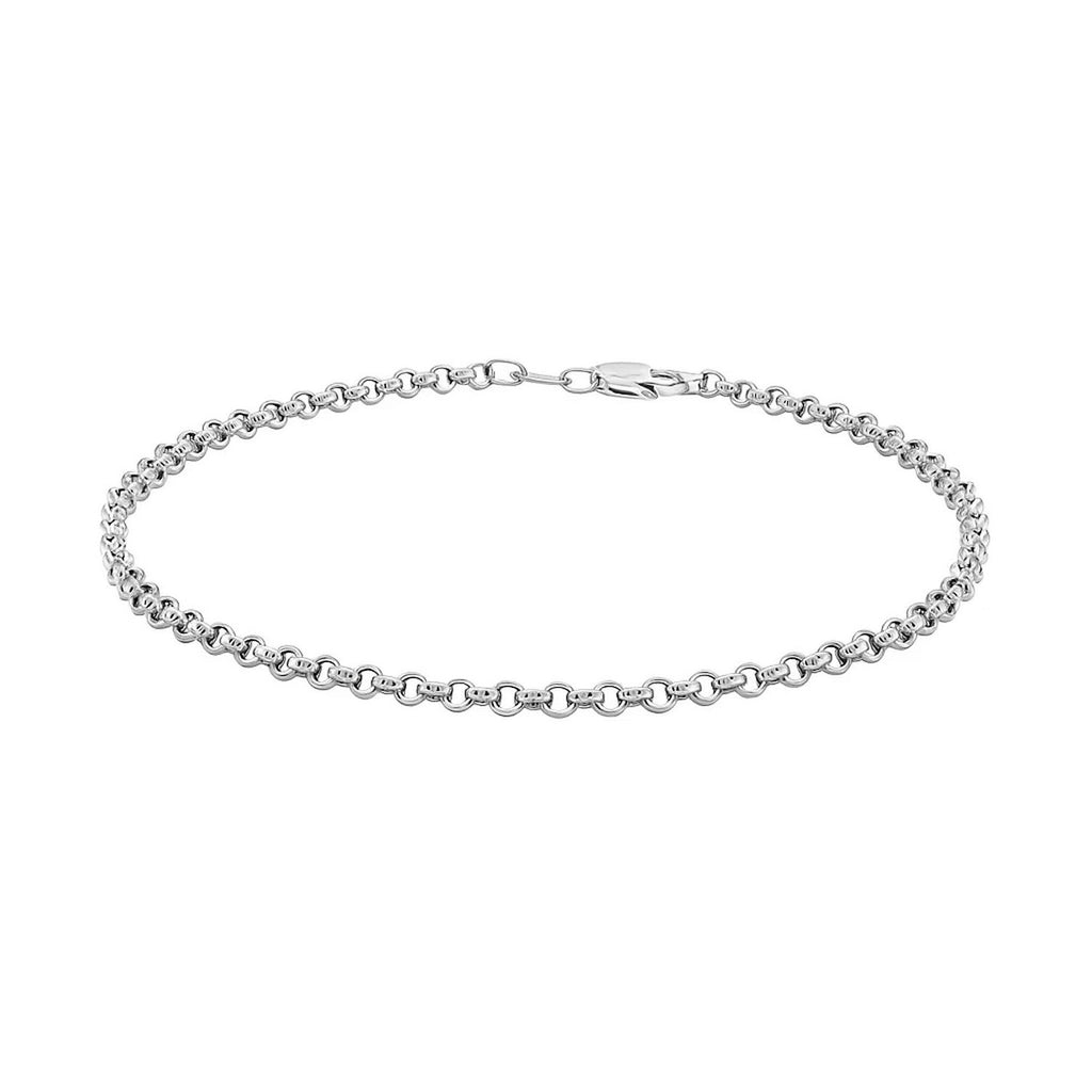 14k White Gold Rolo Bracelet  (2.50 mm) | BIJOLINA