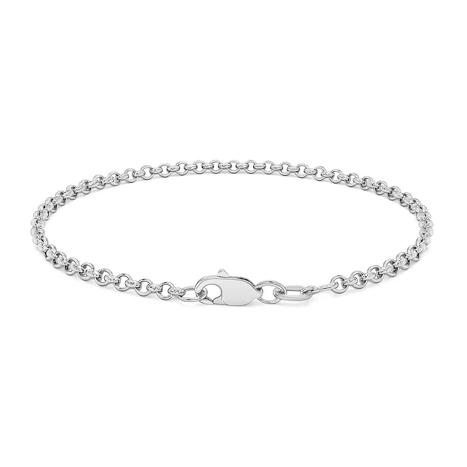 14k White Gold Rolo Bracelet  (2.50 mm)
