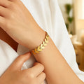 Heart Link Bracelet in 14K Yellow Gold | BIJOLINA