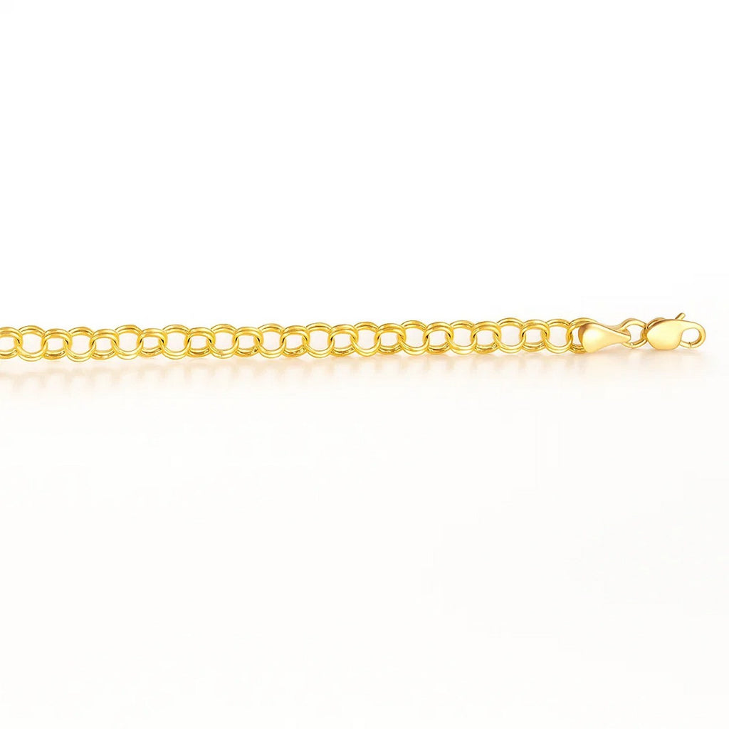 14k Yellow Gold Lite Charm Bracelet (4.00 mm) - Detail | BIJOLINA