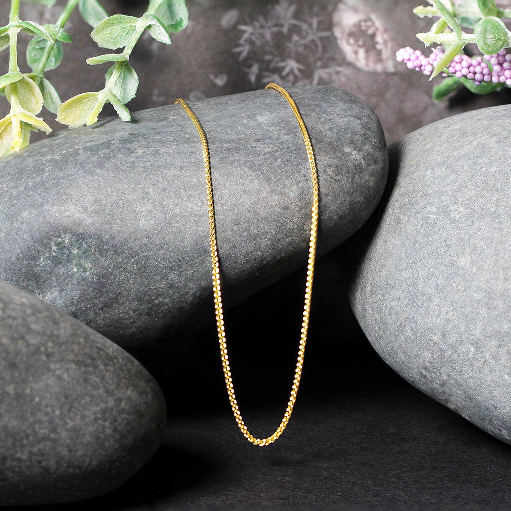 10k Yellow Gold Wheat Chain 1.0mm (1.00 mm) - Detail | BIJOLINA