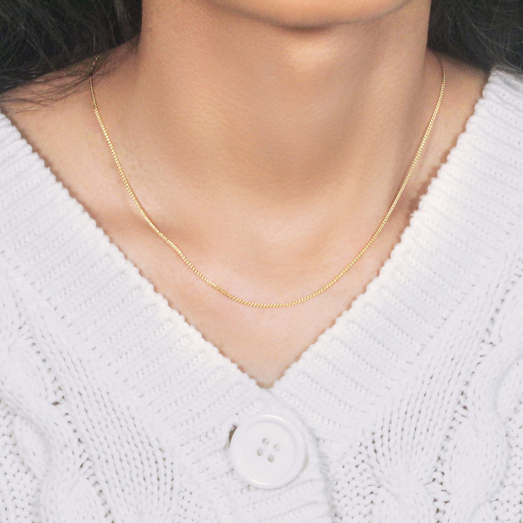 10k Yellow Gold Wheat Chain 1.0mm (1.00 mm) - Close-Up | BIJOLINA