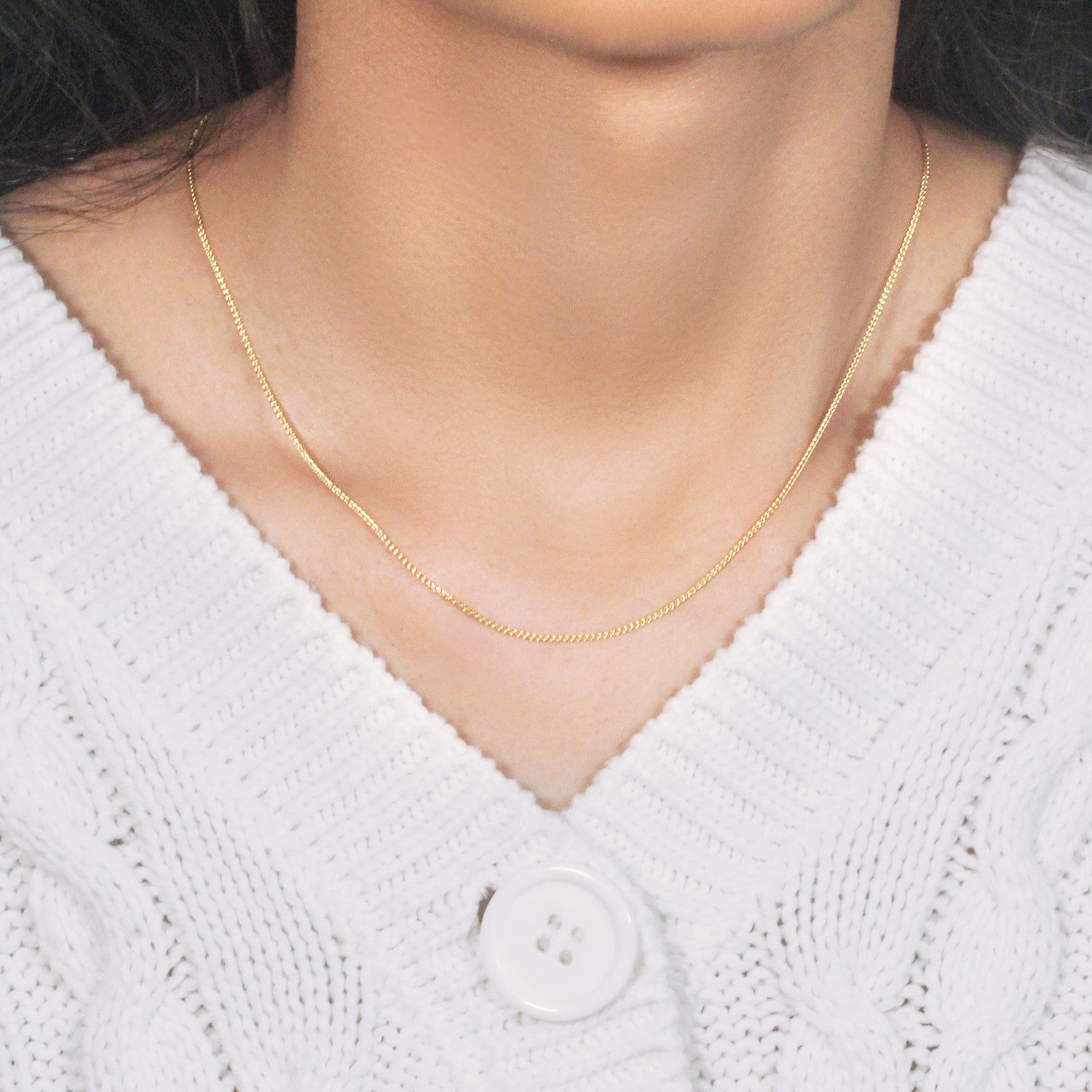 10k Yellow Gold Wheat Chain 1.0mm (1.00 mm) - Close-Up | BIJOLINA