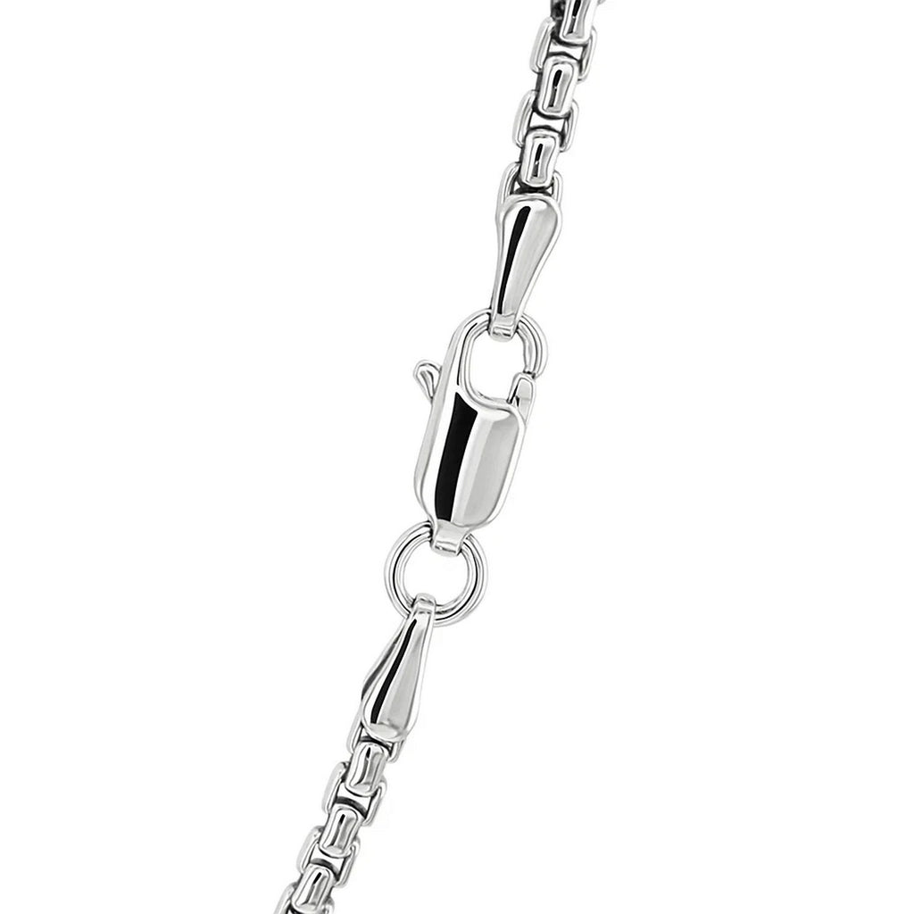 14k White Gold Round Box Chain (2.5 mm)