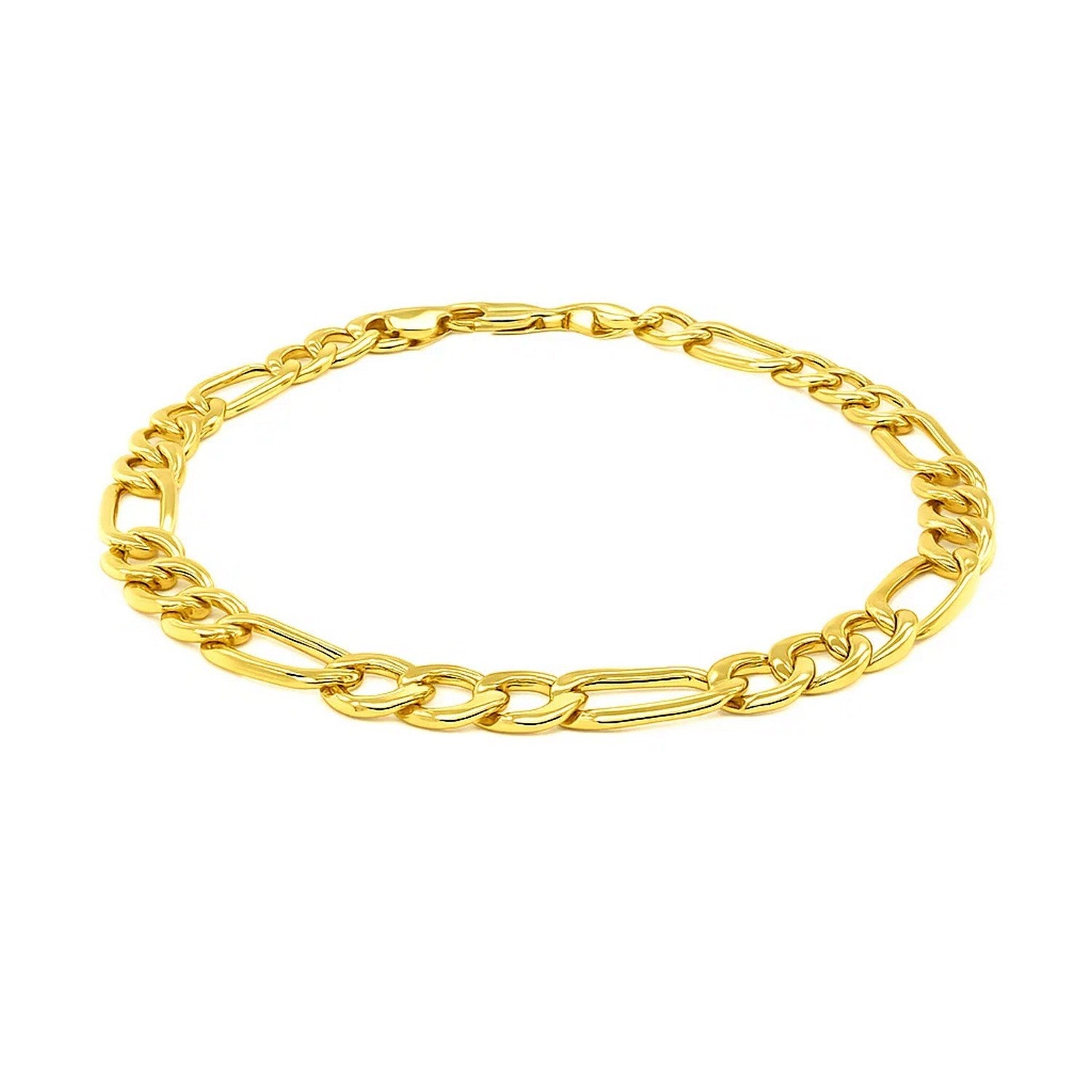 14k Yellow Gold Lite Figaro Bracelet (6.60 mm)