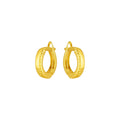 14k Yellow Gold Textured Huggie Hoops(3x10mm) | BIJOLINA
