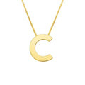 14K Yellow Gold Yours Truly Block Letter Initial C Necklace | BIJOLINA