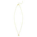 14K Yellow Gold Petite Diamond Heart Necklace | BIJOLINA