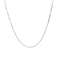 14k White Gold Adjustable Box Chain (0.60 mm) | BIJOLINA