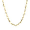 10k Yellow Gold Solid Figaro Chain (2.60 mm) | BIJOLINA