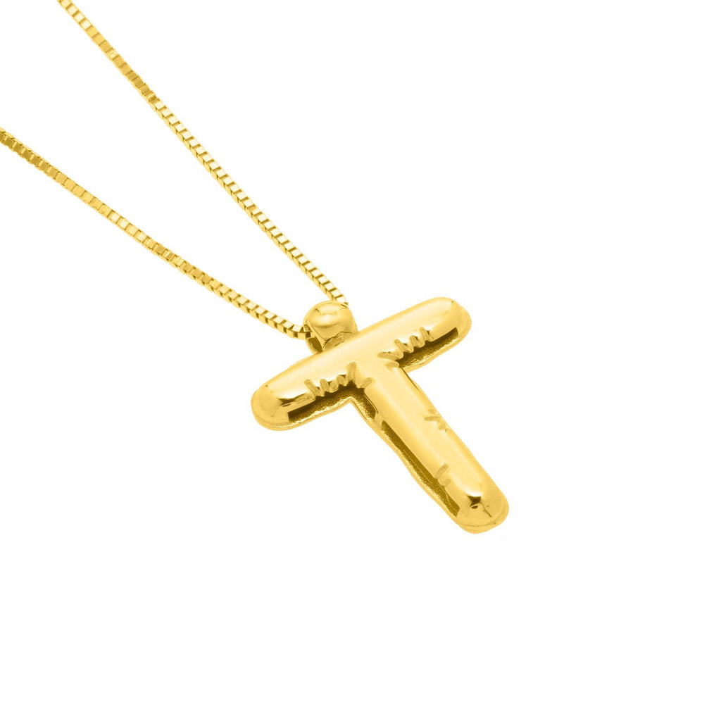 14K Yellow Gold Helium Initial T Pendant