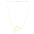 14K Yellow Gold Yours Truly Large Initial F Necklace | BIJOLINA