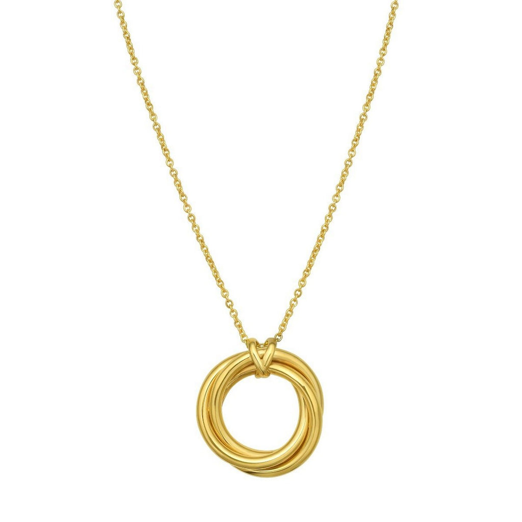 14K Yellow Gold Interlocking Large Trinity Necklace
